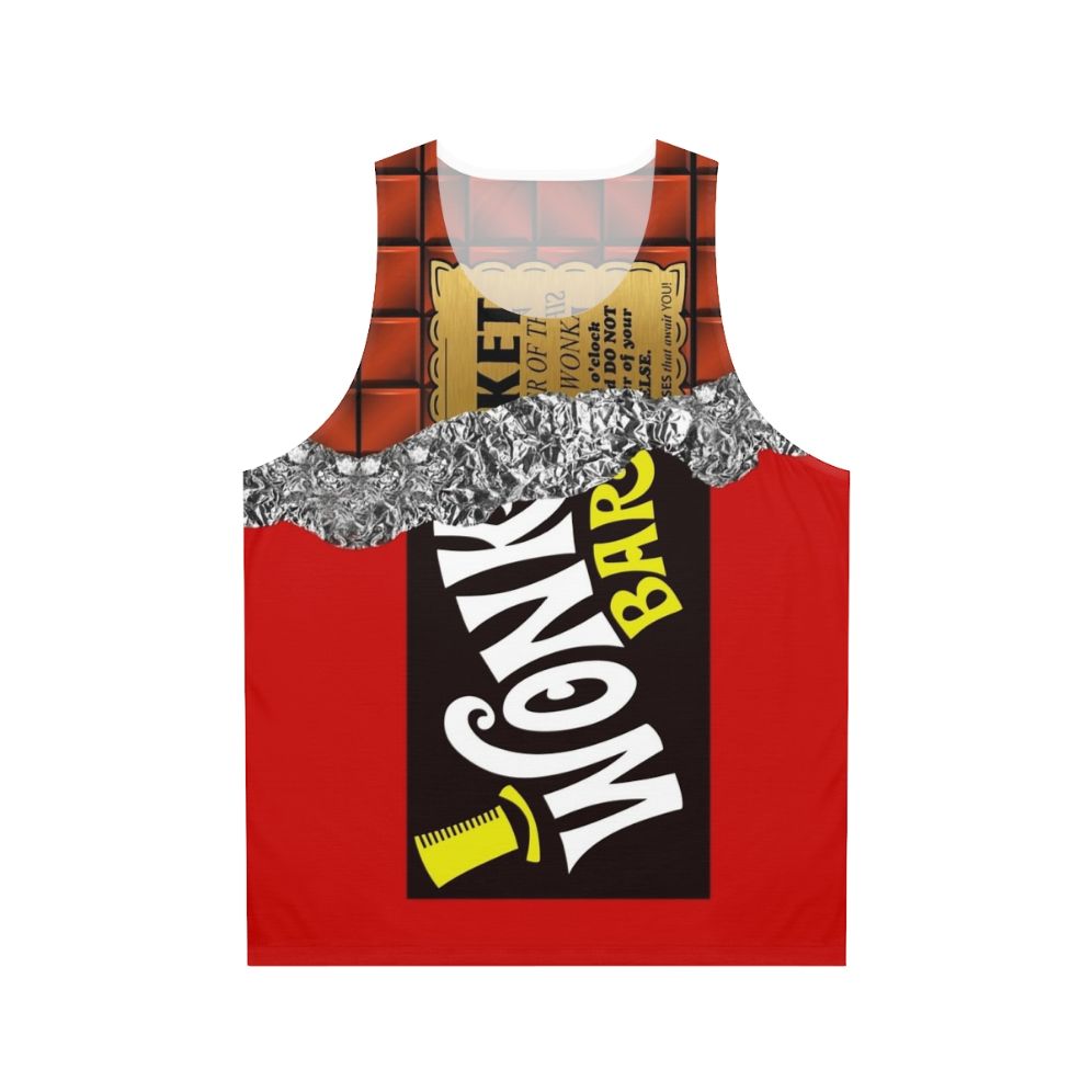 Retro golden ticket unisex tank top