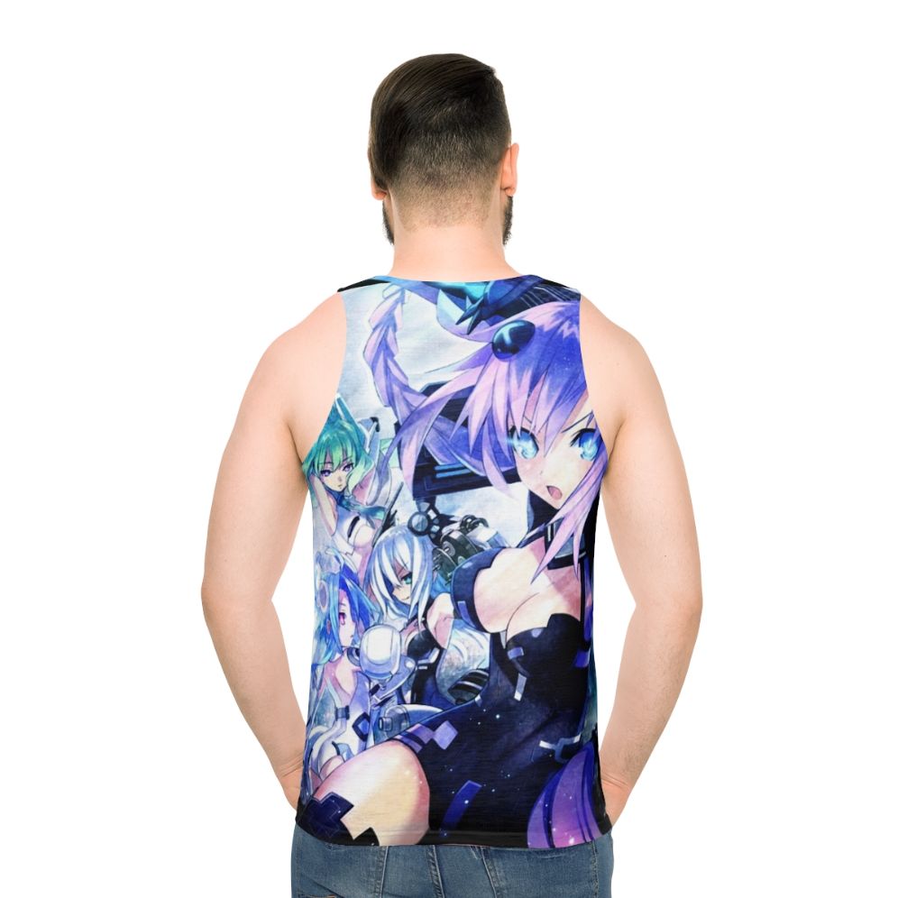 Hyperdimension Neptunia Unisex Tank Top - men back