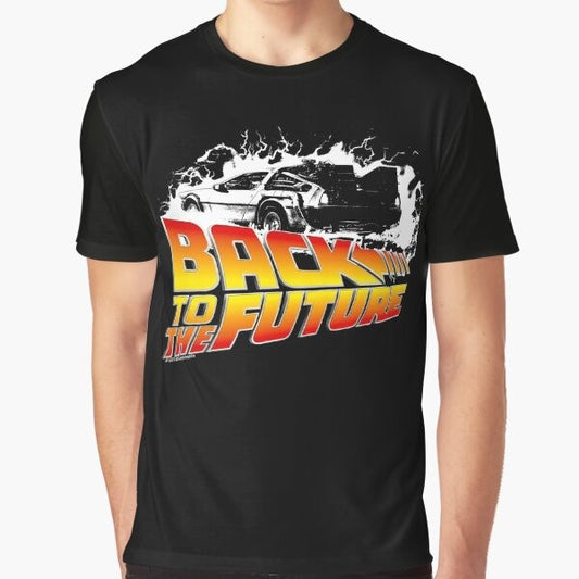 Back to the Future Delorean Fan Art Graphic T-Shirt