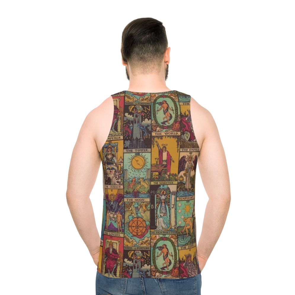 Vintage Major Arcana Patchwork Tarot Tank Top - men back