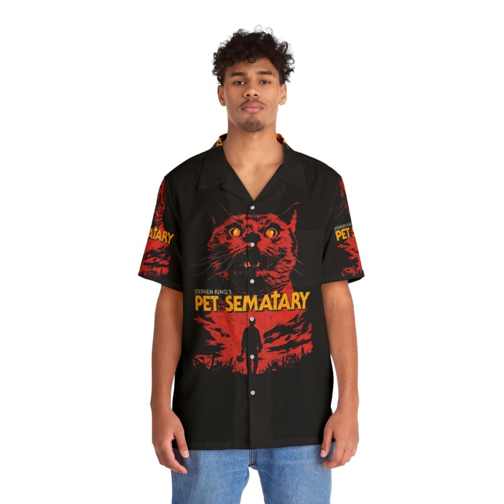 Horror movie themed pet Hawaiian shirt - People Front