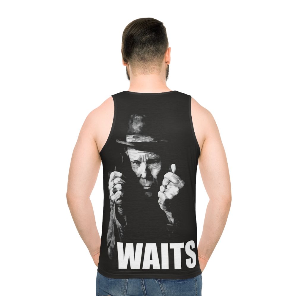 Tom Waits Unisex Music Tank Top - men back