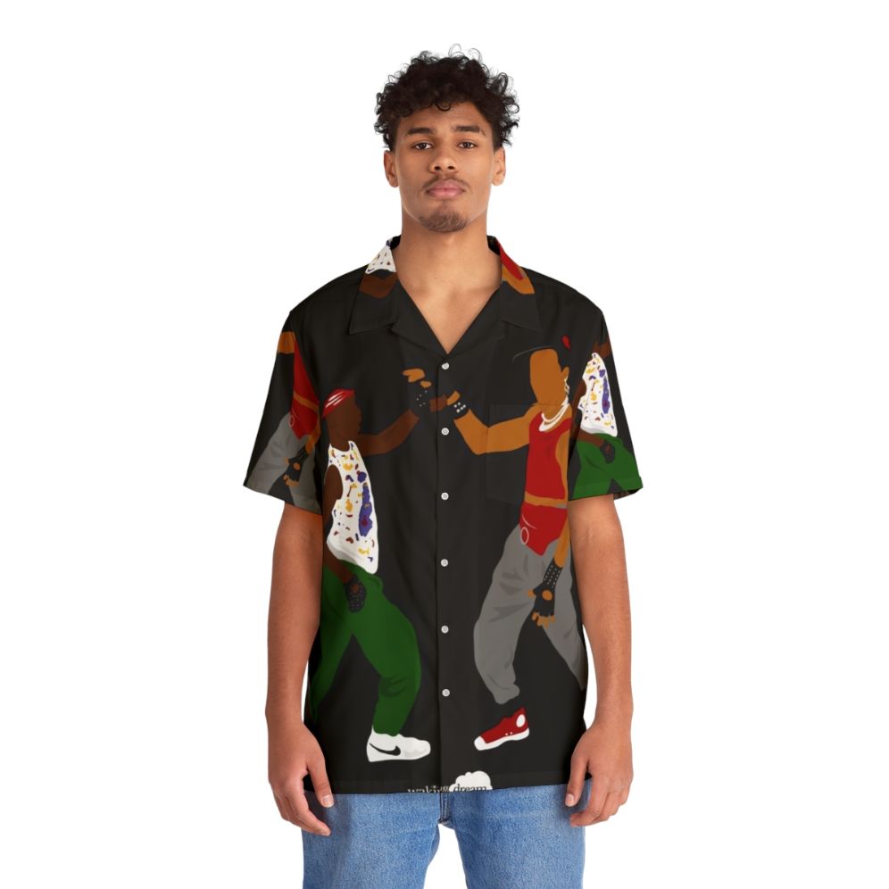 Breakdancing Hawaiian Shirt with Hip Hop and Music Inspired Design - People Front