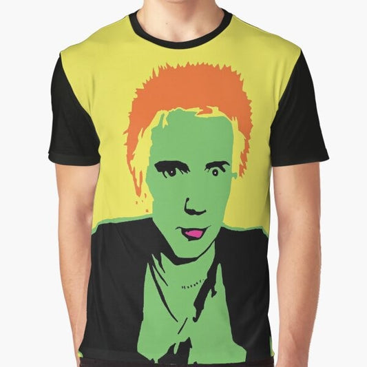 Graphic t-shirt featuring the iconic Johnny Rotten from the Sex Pistols