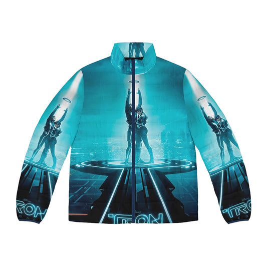 Vintage-style puffer jacket with movie-inspired design