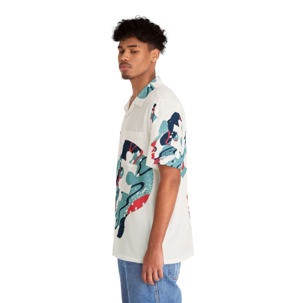 Brain Puzzle Hawaiian Shirt with Tropical Pattern - People Left