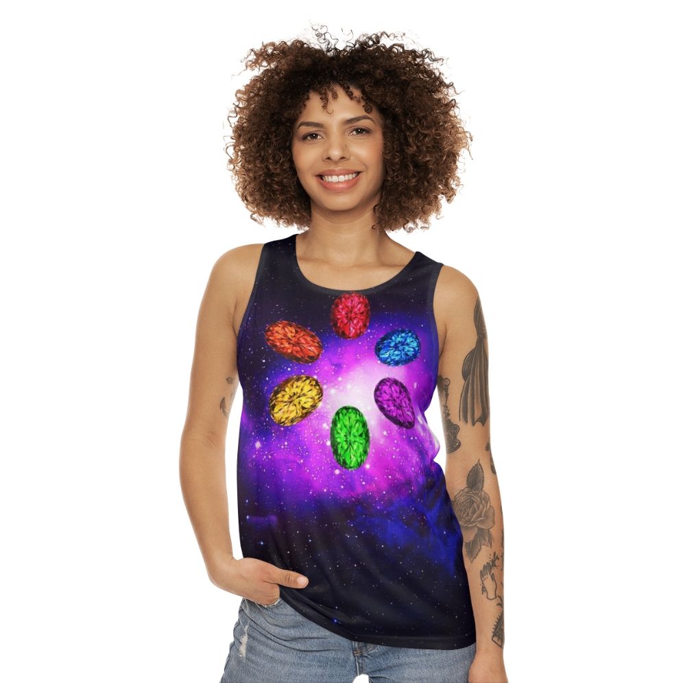 Galaxy space unisex Marvel Infinity Stones tank top - women