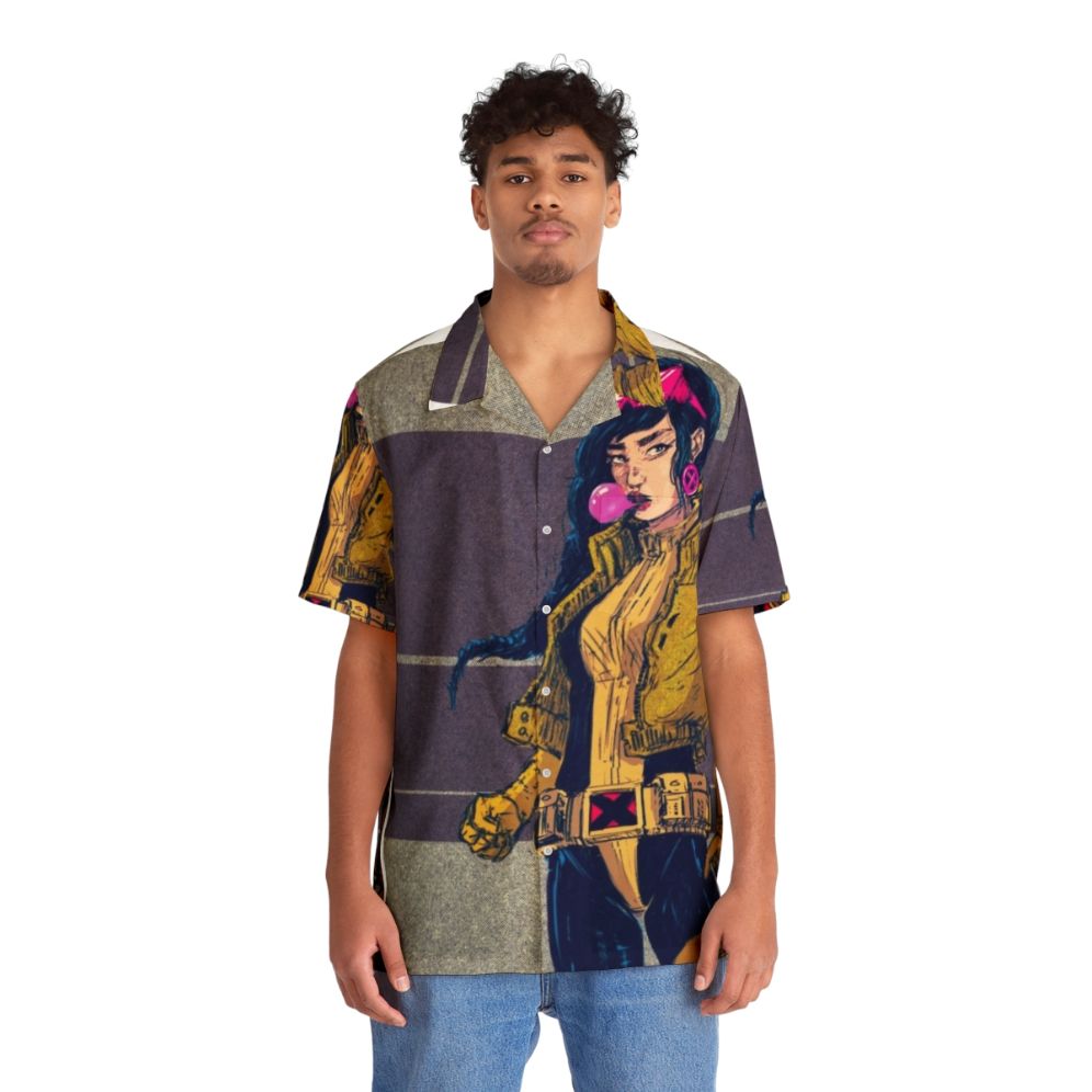 Jubilee-inspired superhero Hawaiian shirt - People Front