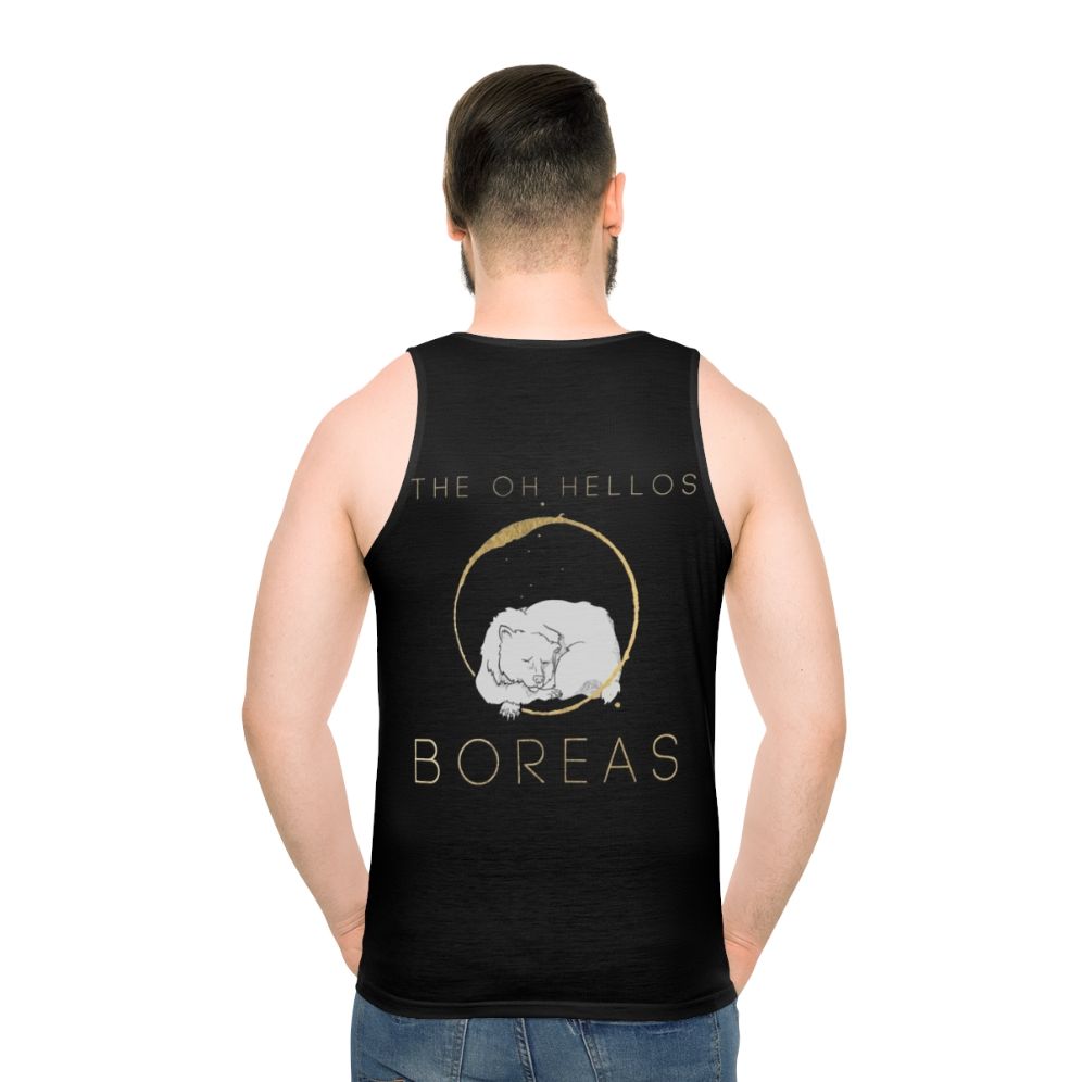 Boreas Unisex Tank Top featuring The Oh Hellos album cover art - men back