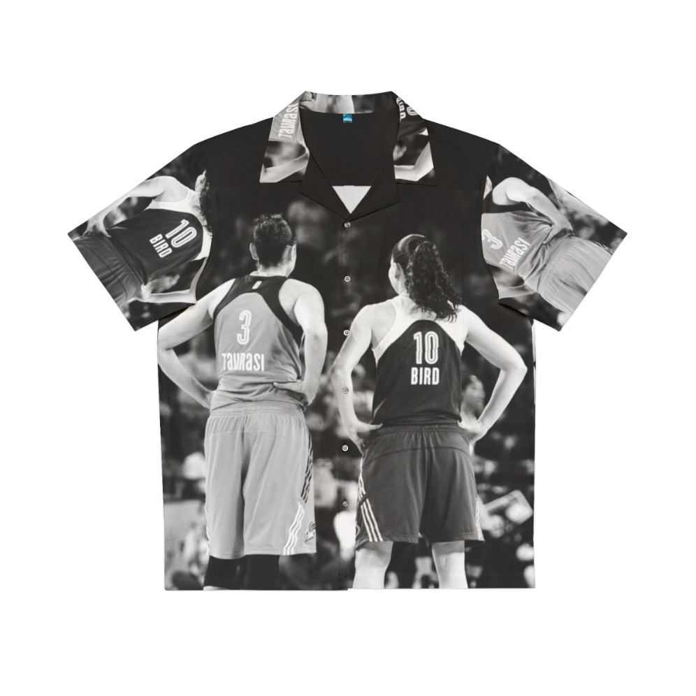 WNBA Legends Diana Taurasi and Sue Bird Black and White Hawaiian Shirt