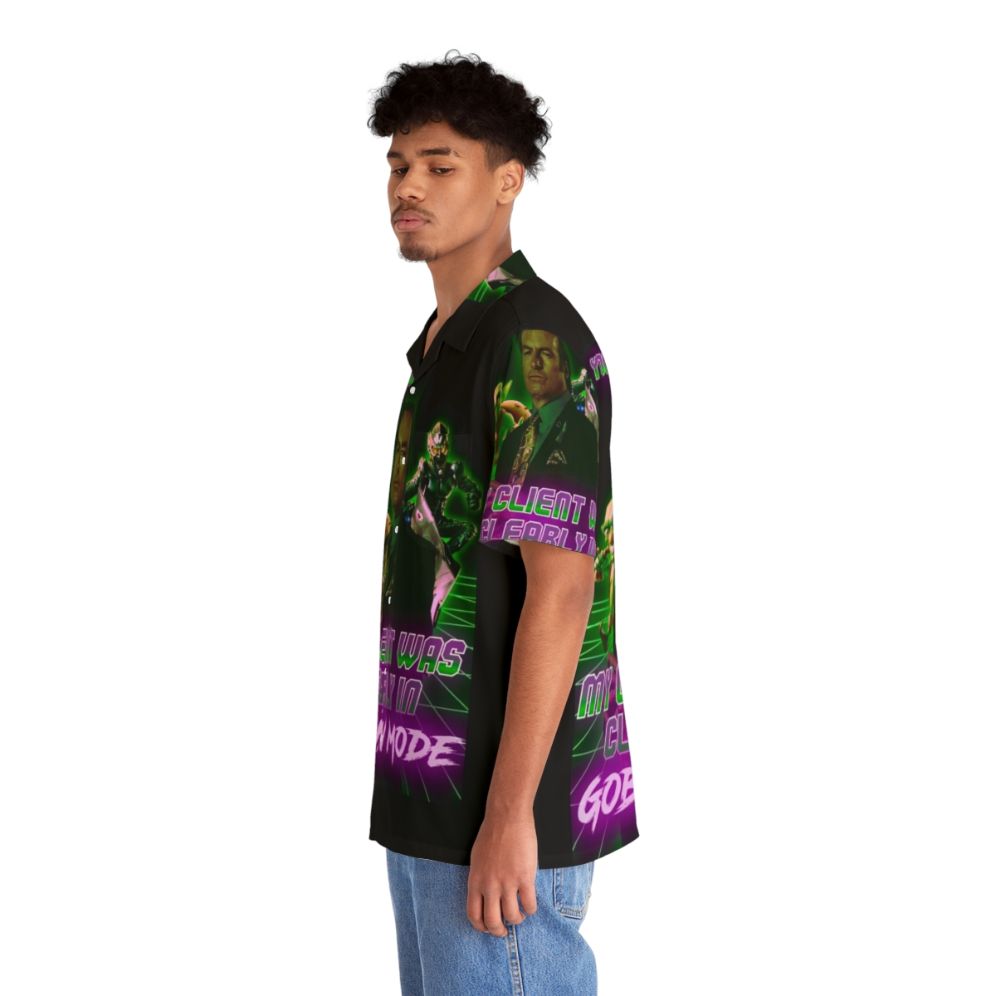 Goblin Mode Hawaiian Shirt with Tropical Print - People Left