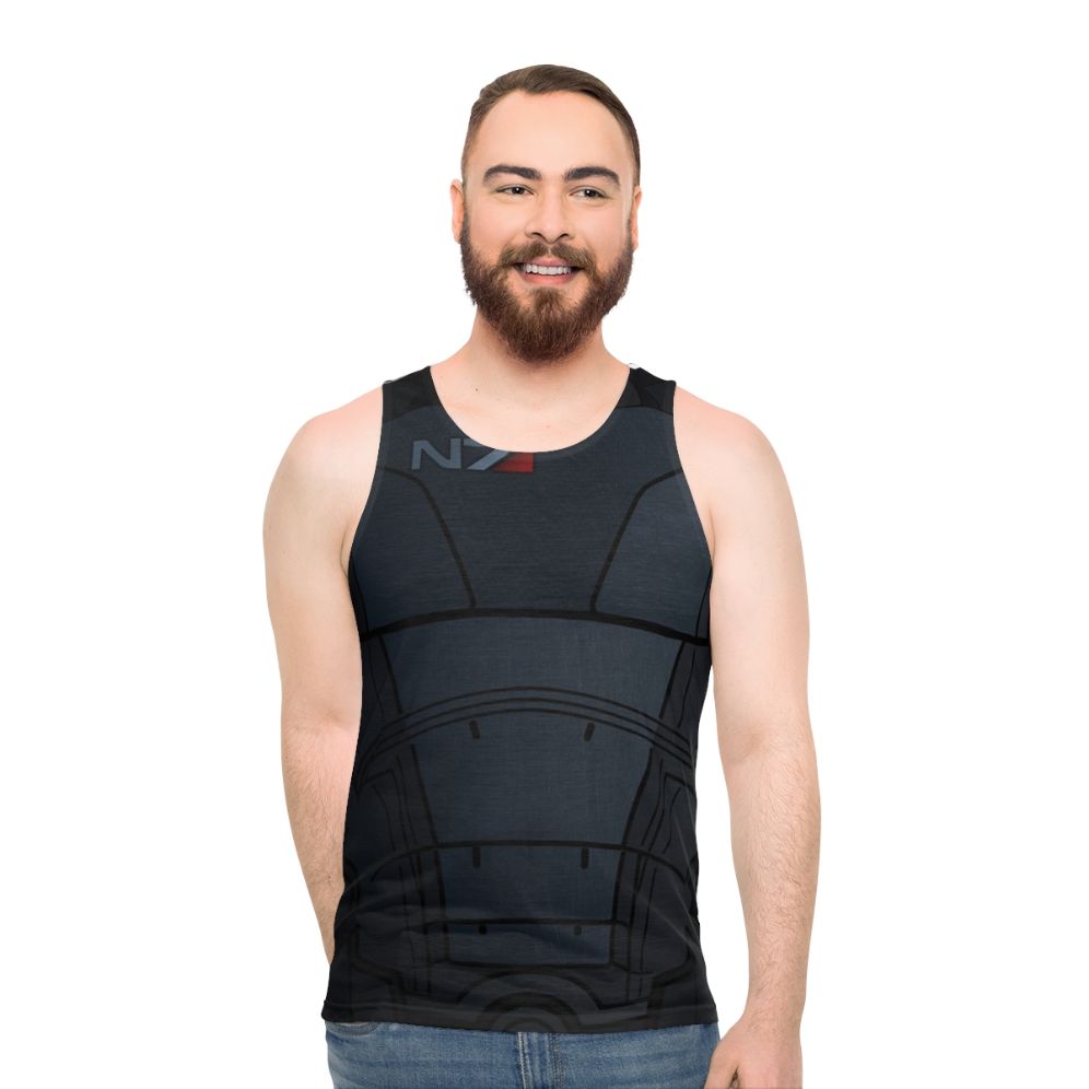 Mass Effect Commander Shepard Unisex Gaming Tank Top - men