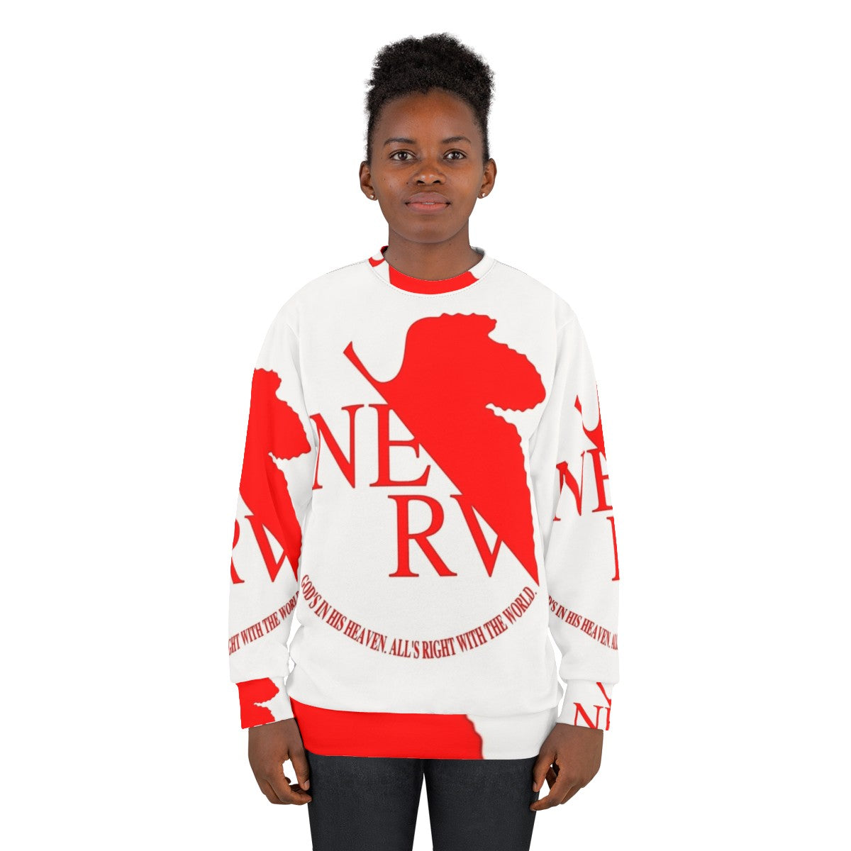 NERV logo evangelion sweatshirt - women