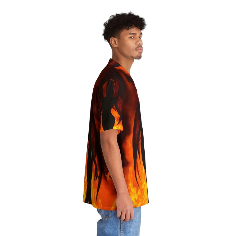 Demon Girl Hawaiian Shirt, Fire Girl Print - People Pight