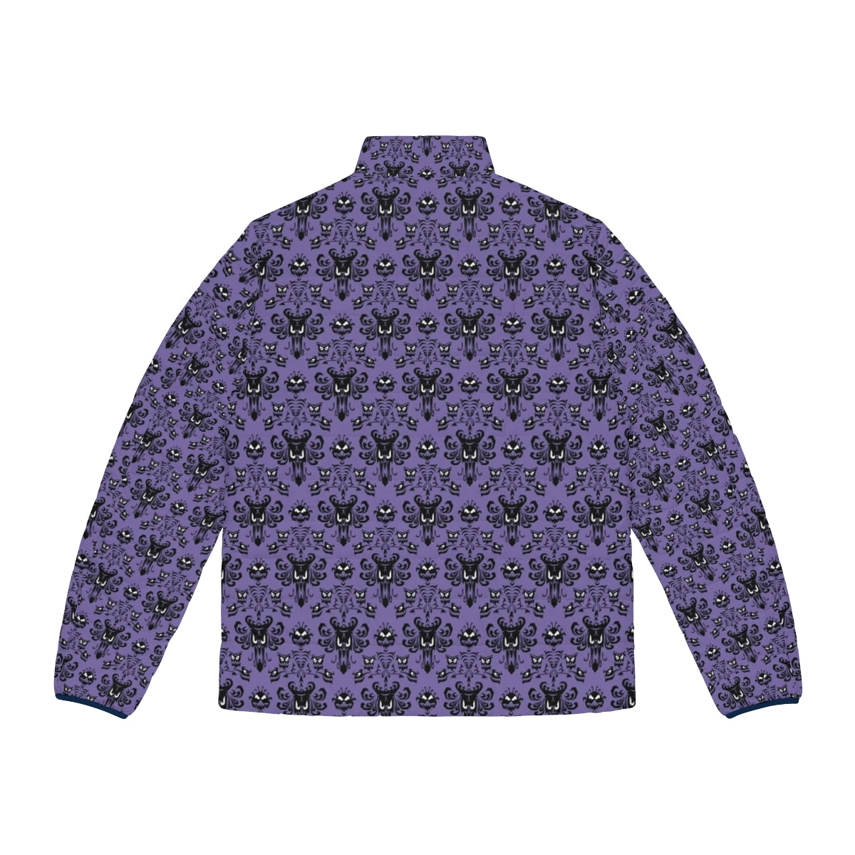 Disney Haunted Mansion Wallpaper Tile Puffer Jacket - Back