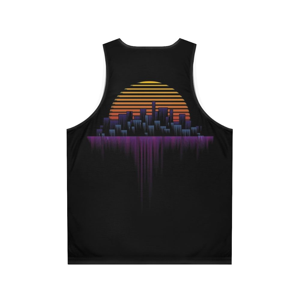 Retrowave Soundwave Unisex Tank Top - Back