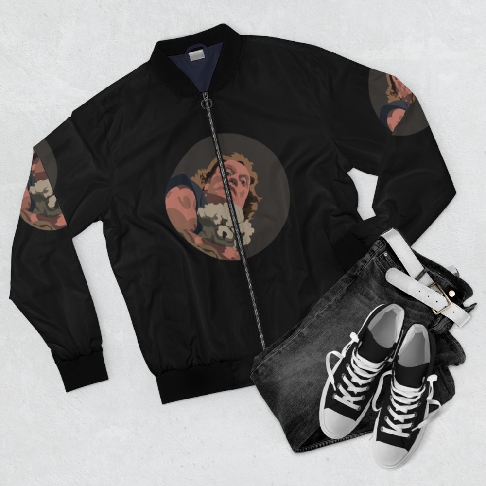 Hannibal Lecter Silence of the Lambs inspired bomber jacket - Flat lay