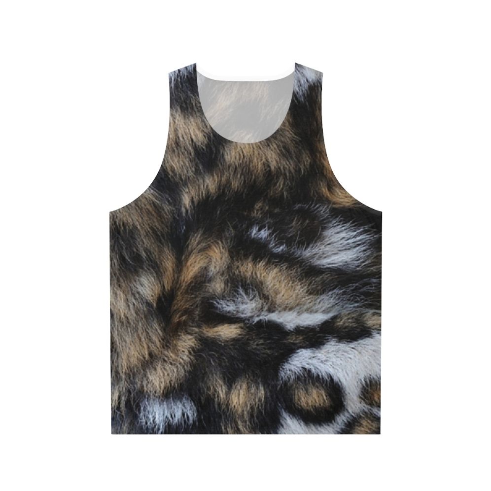 Unisex tank top with African wild dog print design