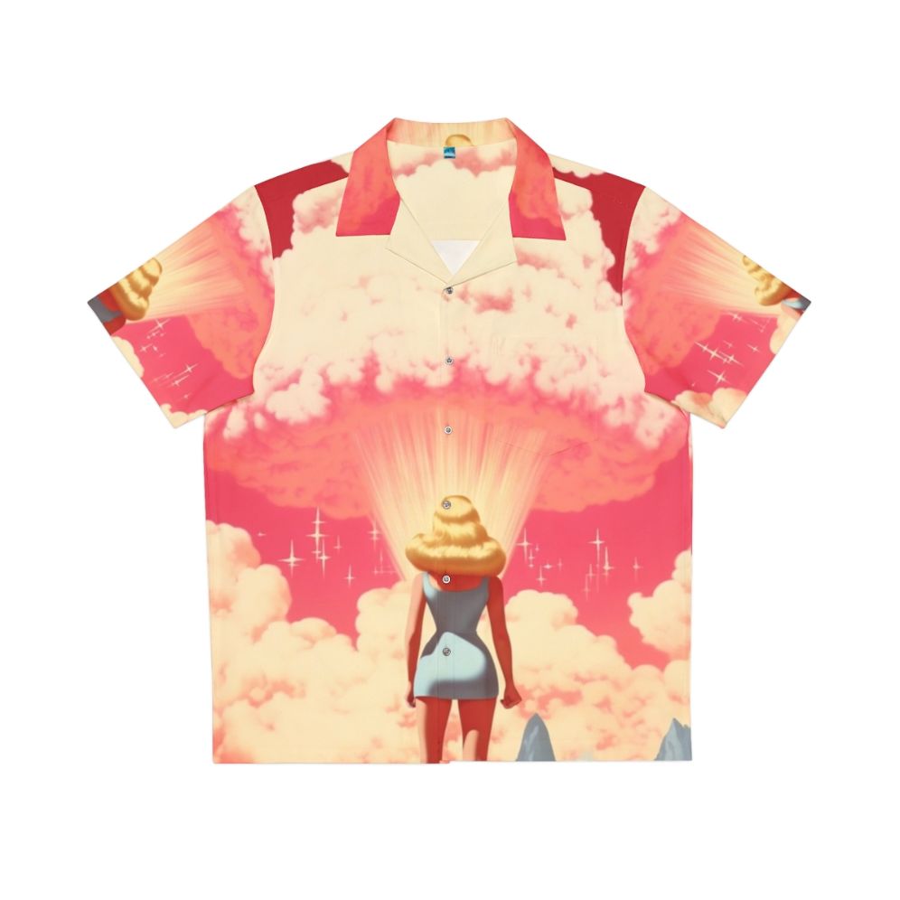 Barbenheimer 2023 Hawaiian Shirt with Retro Vintage Nuclear Explosion Design