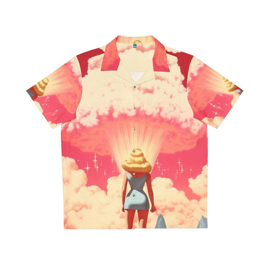 Barbenheimer 2023 Hawaiian Shirt with Retro Vintage Nuclear Explosion Design