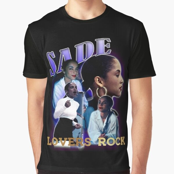 Vintage-style Sade bootleg graphic t-shirt with retro R&B and hip hop inspired design.