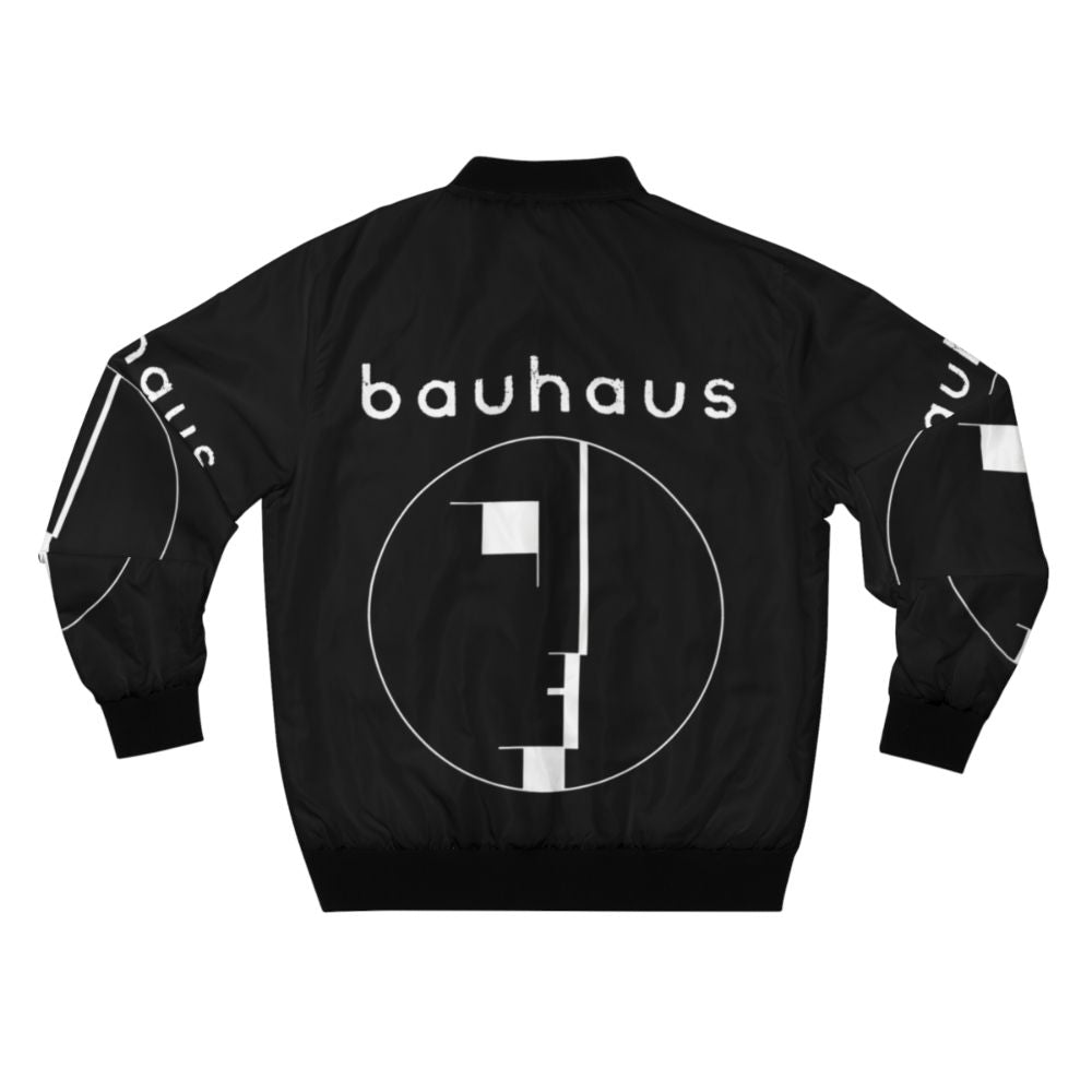 Bauhaus post punk 80s retro bomber jacket in white - Back