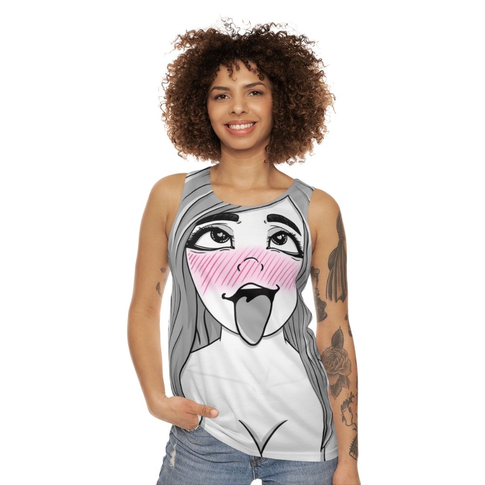 Unisex anime-inspired graphic tank top - women