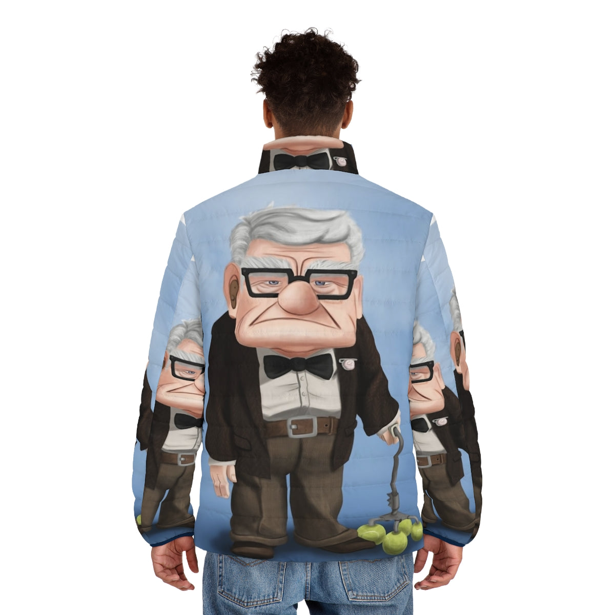 Carl Fredricksen's Iconic Puffer Jacket from the Beloved Pixar Film "Up" - men back