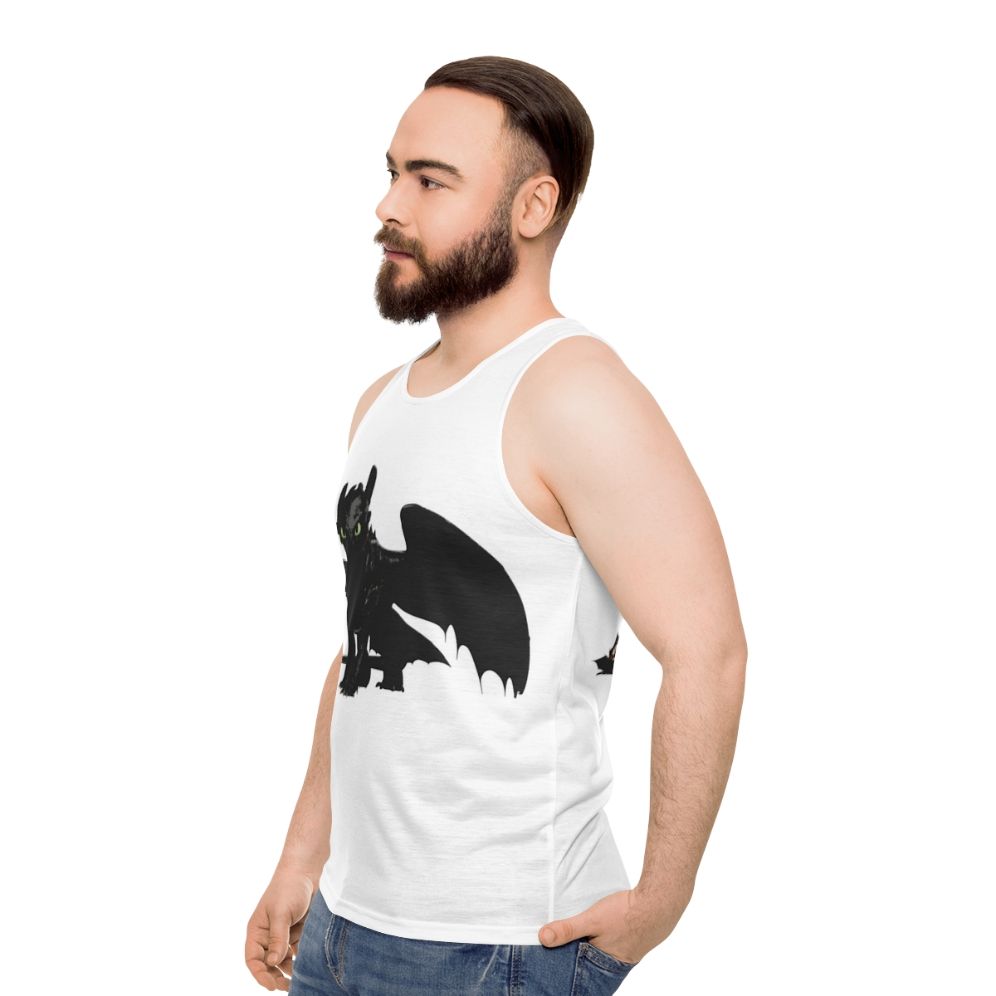 Toothless Unisex Tank Top - men side