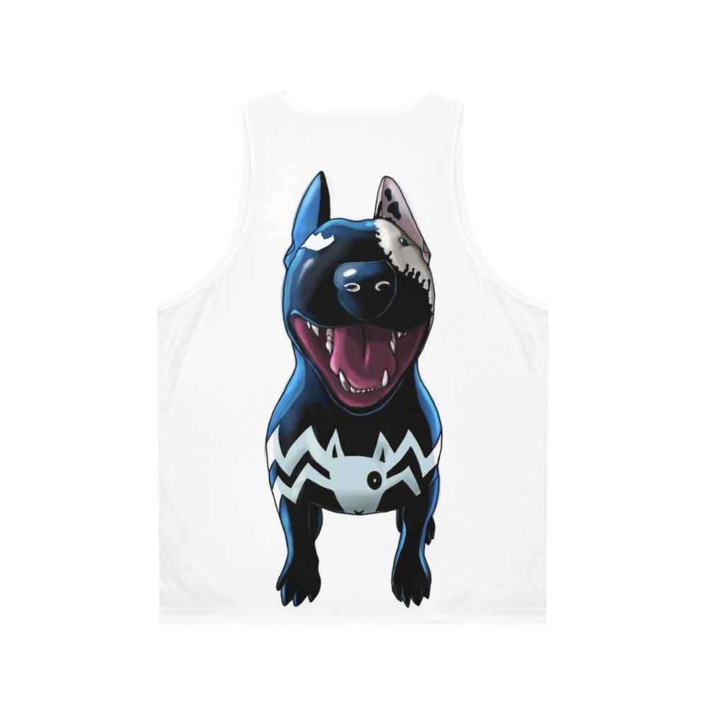 Superhero vs Supervillain Unisex Bull Terrier Tank Top - Back