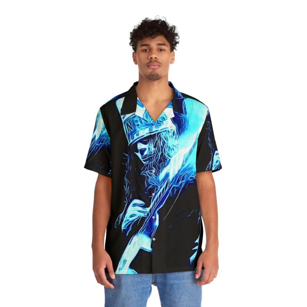 Buckethead Electric Tears Blue Hawaiian Shirt - People Front