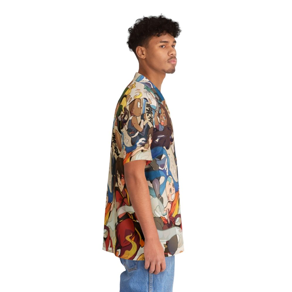 Avatar The Last Airbender Hawaiian Shirt featuring Team Avatar's Elemental Powers - People Pight