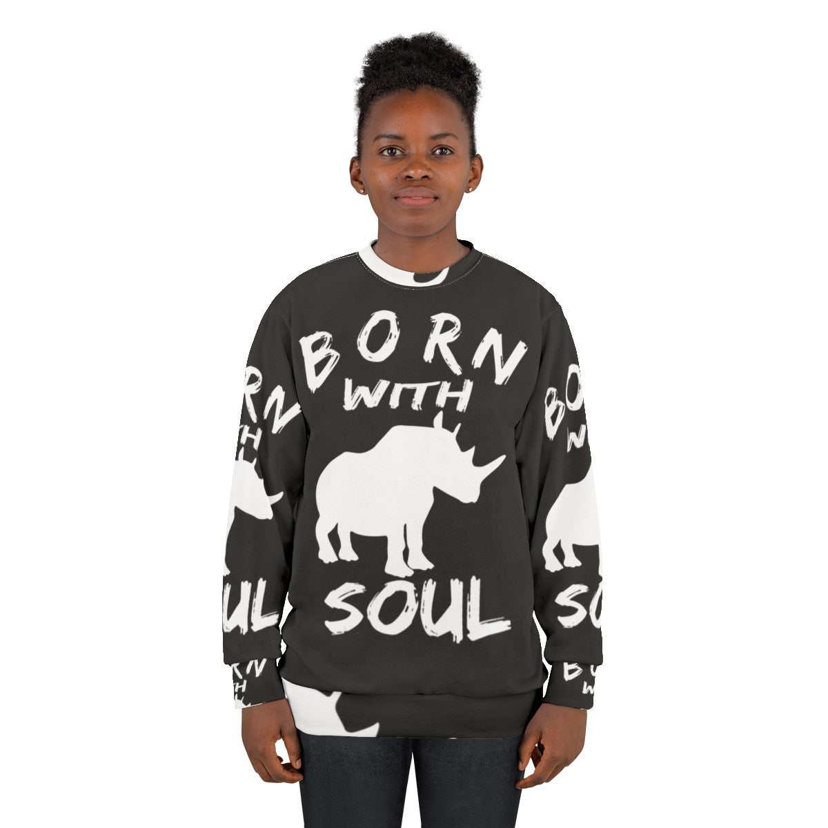 Born With Rhino Soul Sweatshirt - women