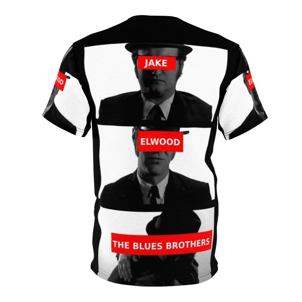 Graphic t-shirt featuring iconic imagery from the cult classic film The Blues Brothers - Back