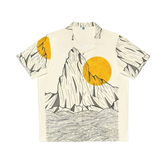 Vibrant Sun Cliffs Hawaiian Shirt with abstract nature and beach design