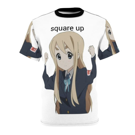 Anime-inspired Mugi Kotobuki Square Up design on a high-quality t-shirt