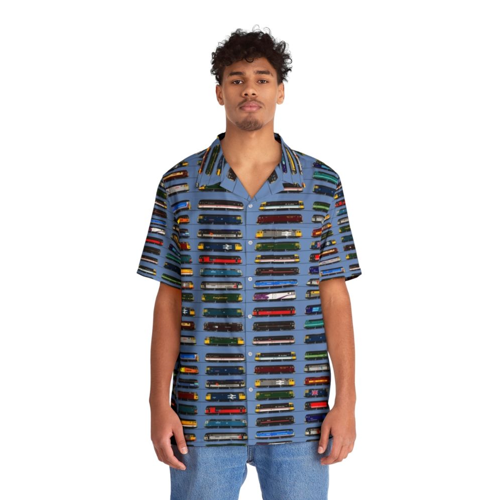 Class 47 Locomotive Hawaiian Shirt - People Front