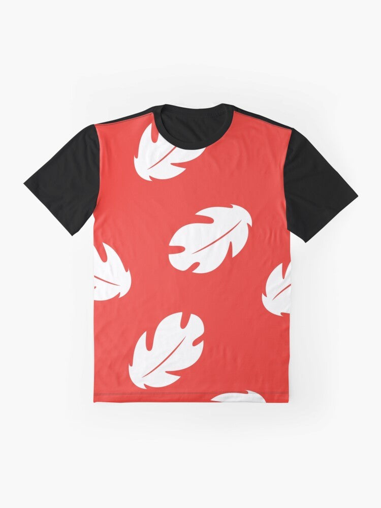 Lilo and Stitch floral graphic t-shirt with a vibrant, screen-accurate design inspired by the classic Disney movie. - Flat lay