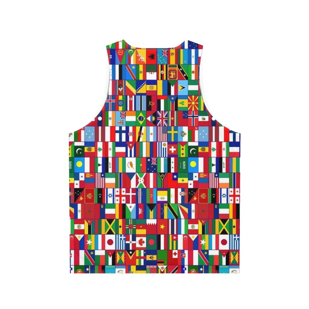 World Flags Unisex Tank Top - Back