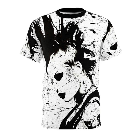 Brody Dalle inspired punk rock t-shirt design featuring sketched portrait, mohawk, and punk style elements