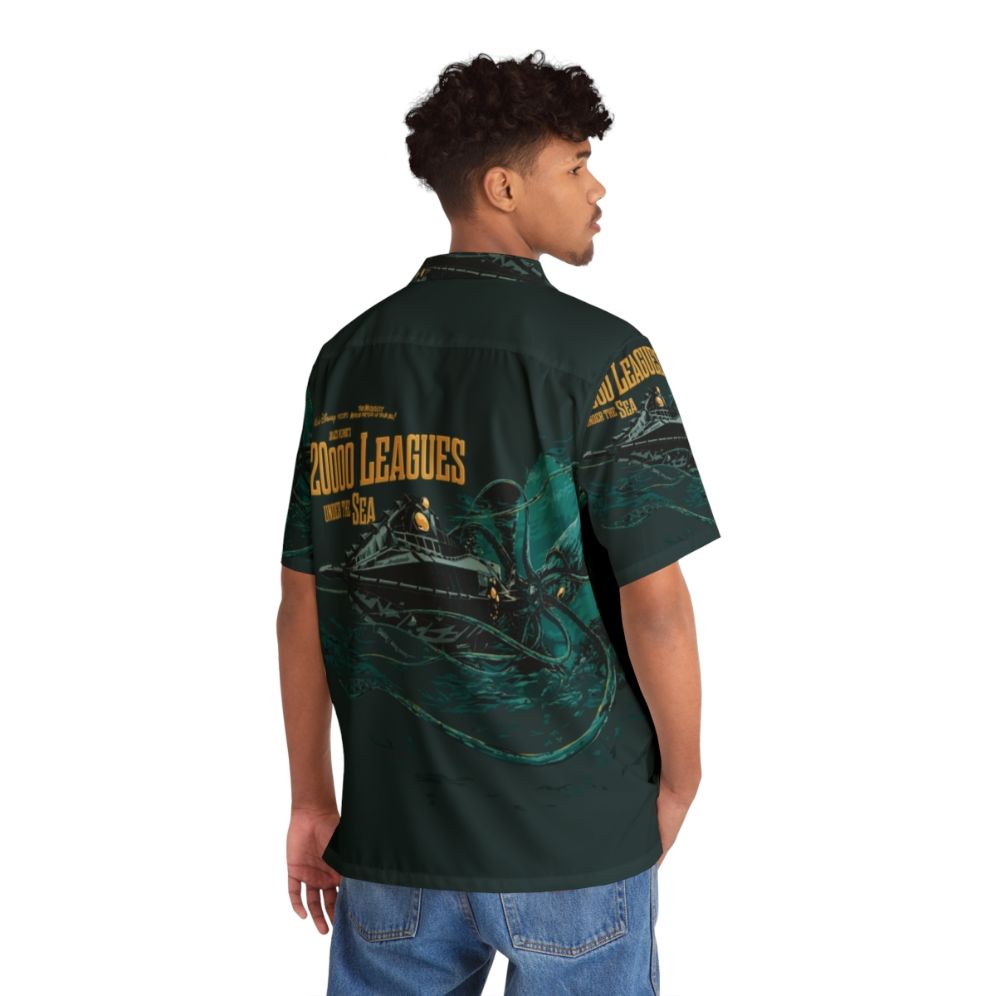 20,000 Leagues Under the Sea Hawaiian Shirt - Vintage Pulp Adventure Design - Flat lay