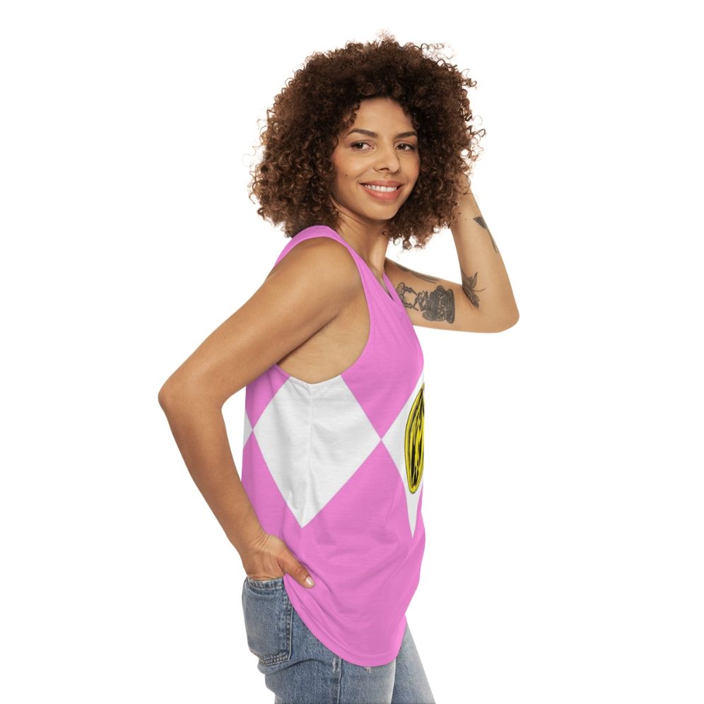 Pink Ranger Dinosaur Power Rangers Unisex Tank Top - women side