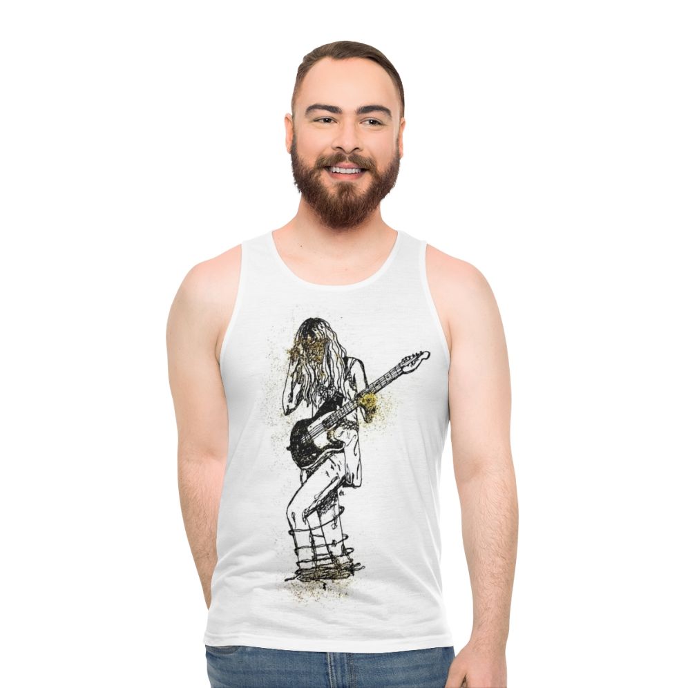 Unisex indie music tank top with Wolf Alice artwork - men