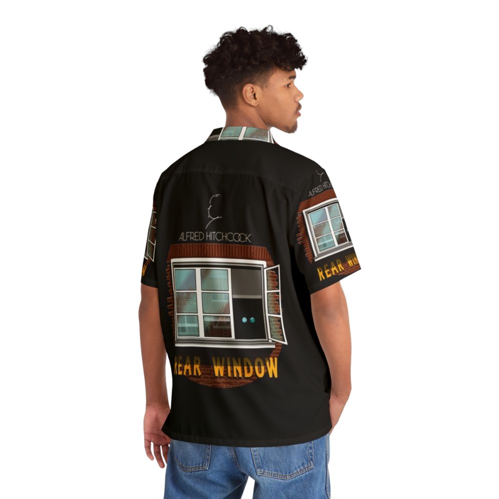 Alfred Hitchcock Rear Window Hawaiian Shirt - Flat lay