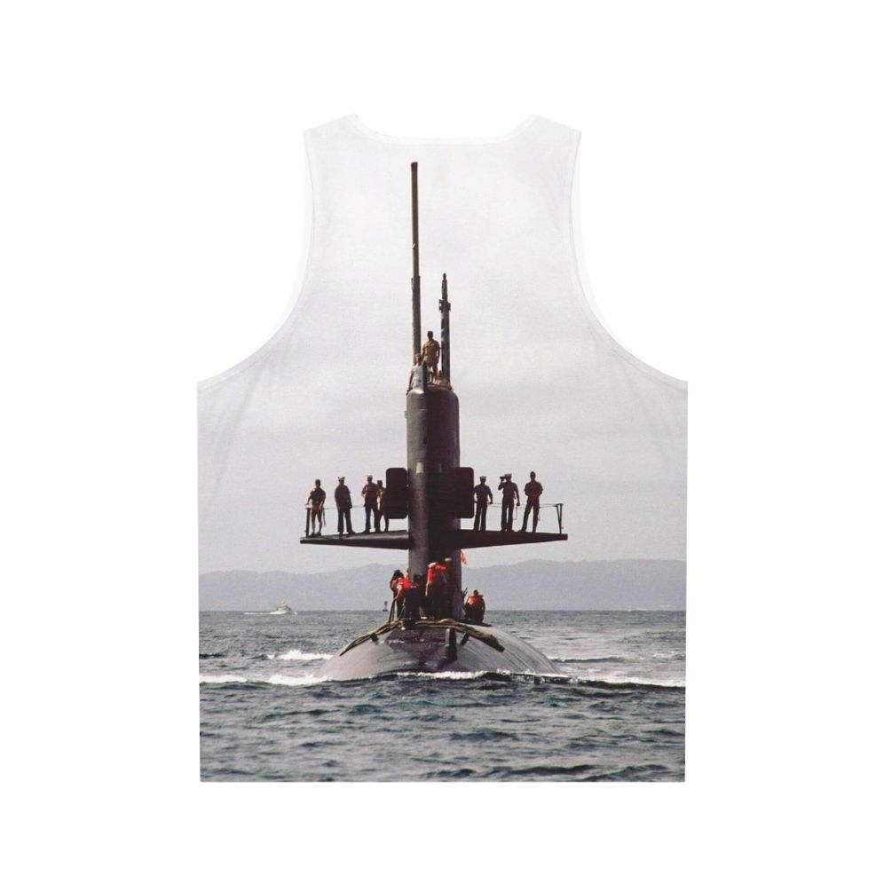 USS Scamp SSN 588 Navy Submarine Unisex Tank Top - Back