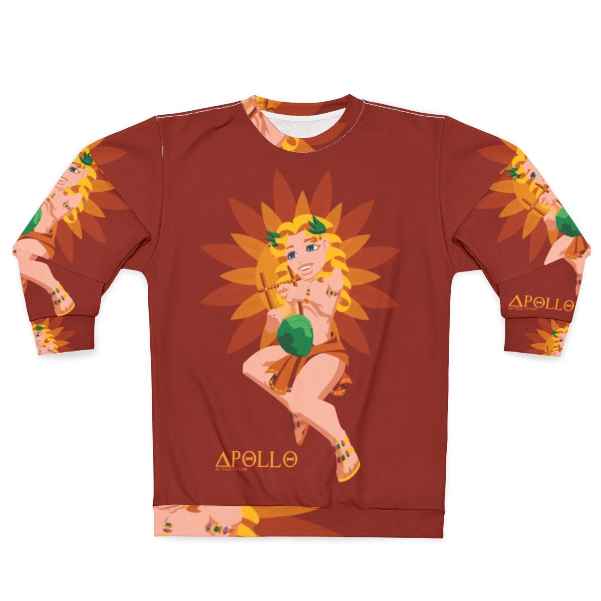 Lil Apollo Greek Mythology Sweatshirt with Sun Symbol