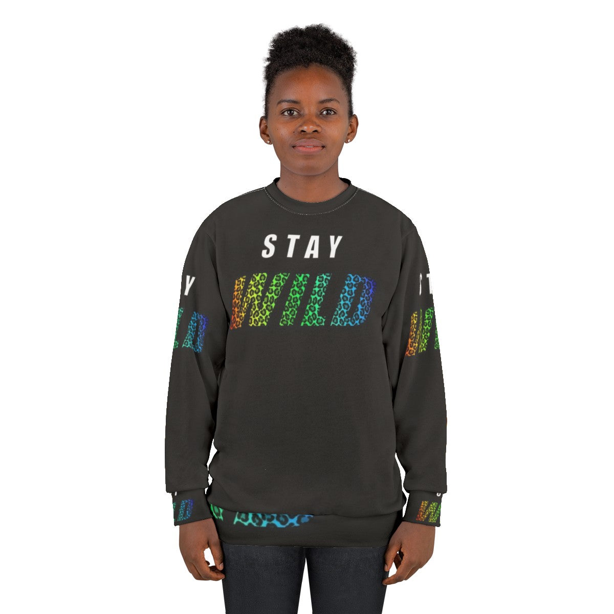 Exclusive Stay Wild Ben Azelart Colorful Leopard Sweatshirt - women