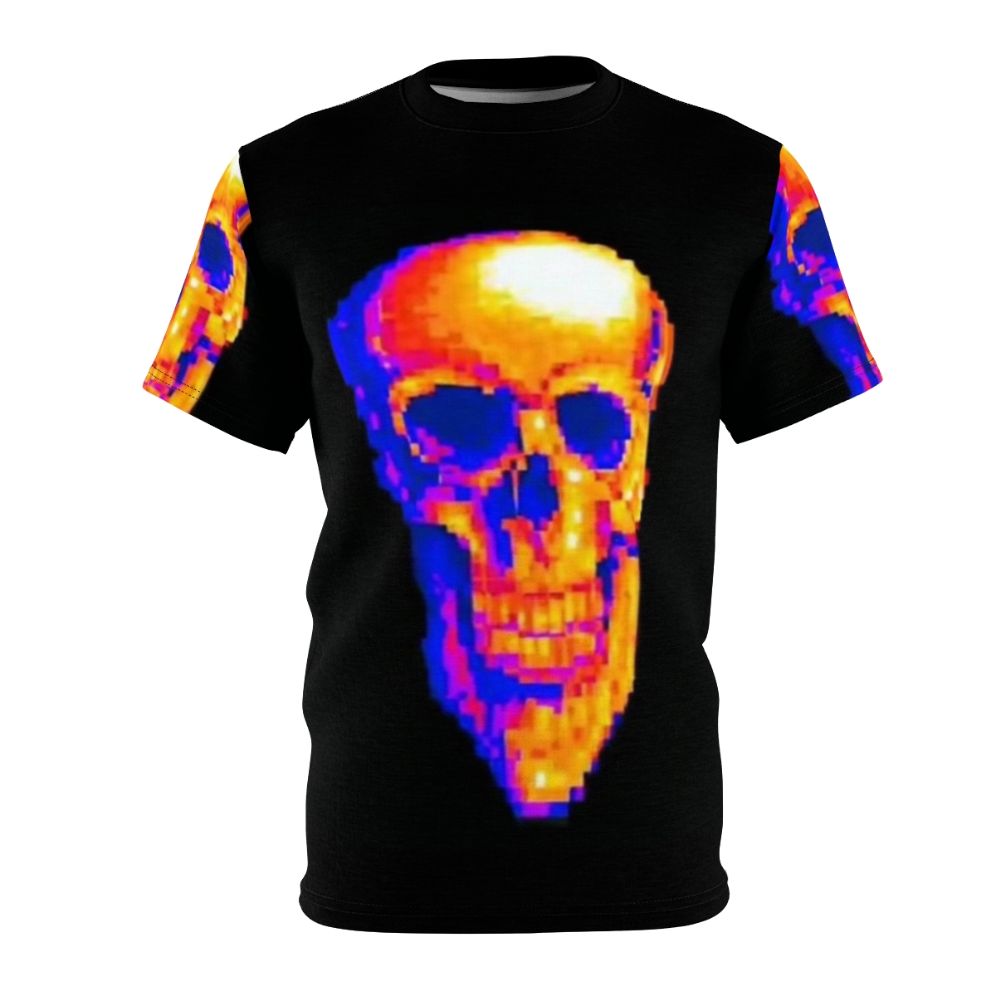 Retro pixel art design AOP t-shirt with Million Dollar Extreme inspired graphics