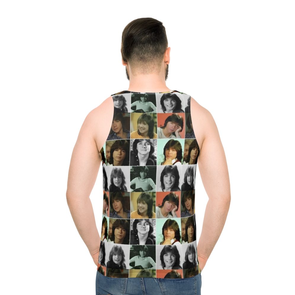 Retro David Cassidy Collage Unisex Tank Top - men back