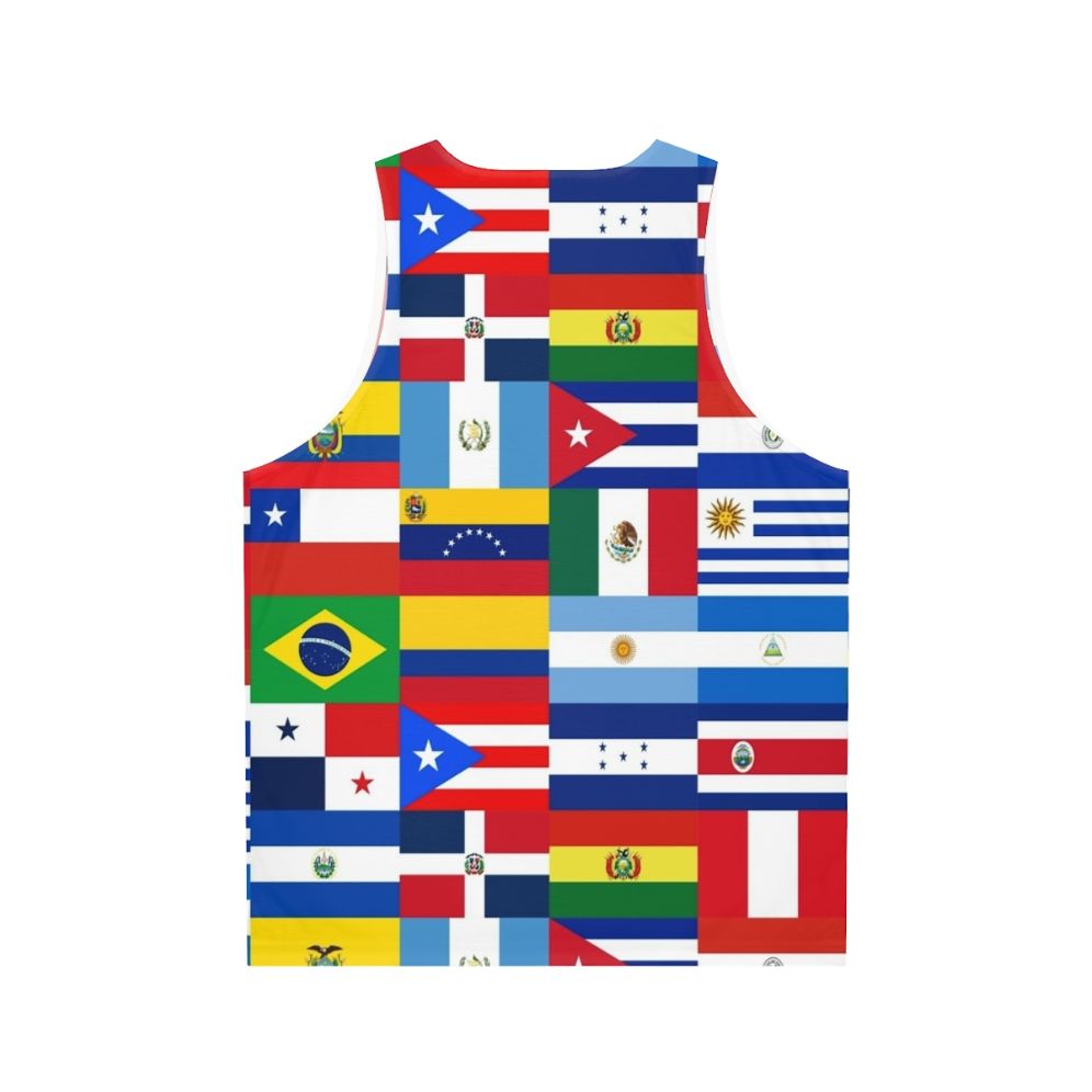 Latin American Flags Unisex Tank Top - Back